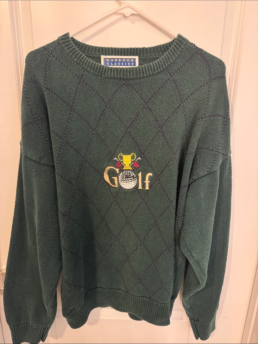 Men's Forest Green Golf Crewneck Sweater